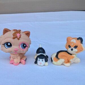 LPS Chow Chow #2304 Vintage Puppy Pals Cocker Spaniel Vintage Calico Cat